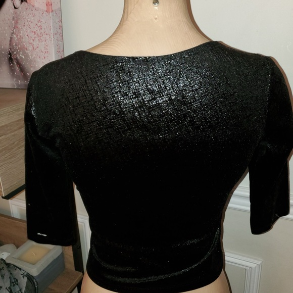 Top velvet vintage VERSACE grandeur small extensible - Picture 3 of 4